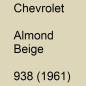 Preview: Chevrolet, Almond Beige, 938 (1961).